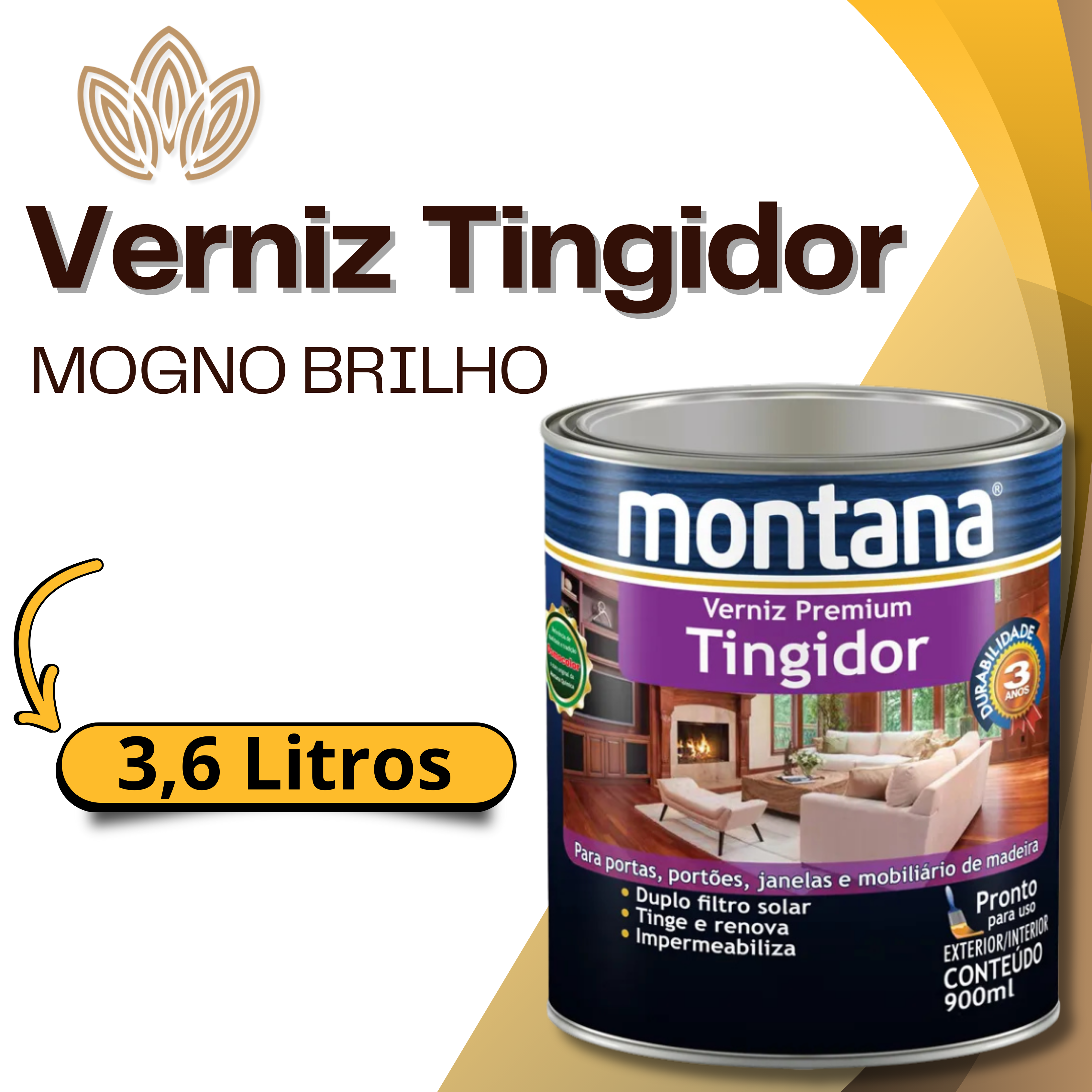 VERNIZ TINGIDOR MOGNO BRILHO