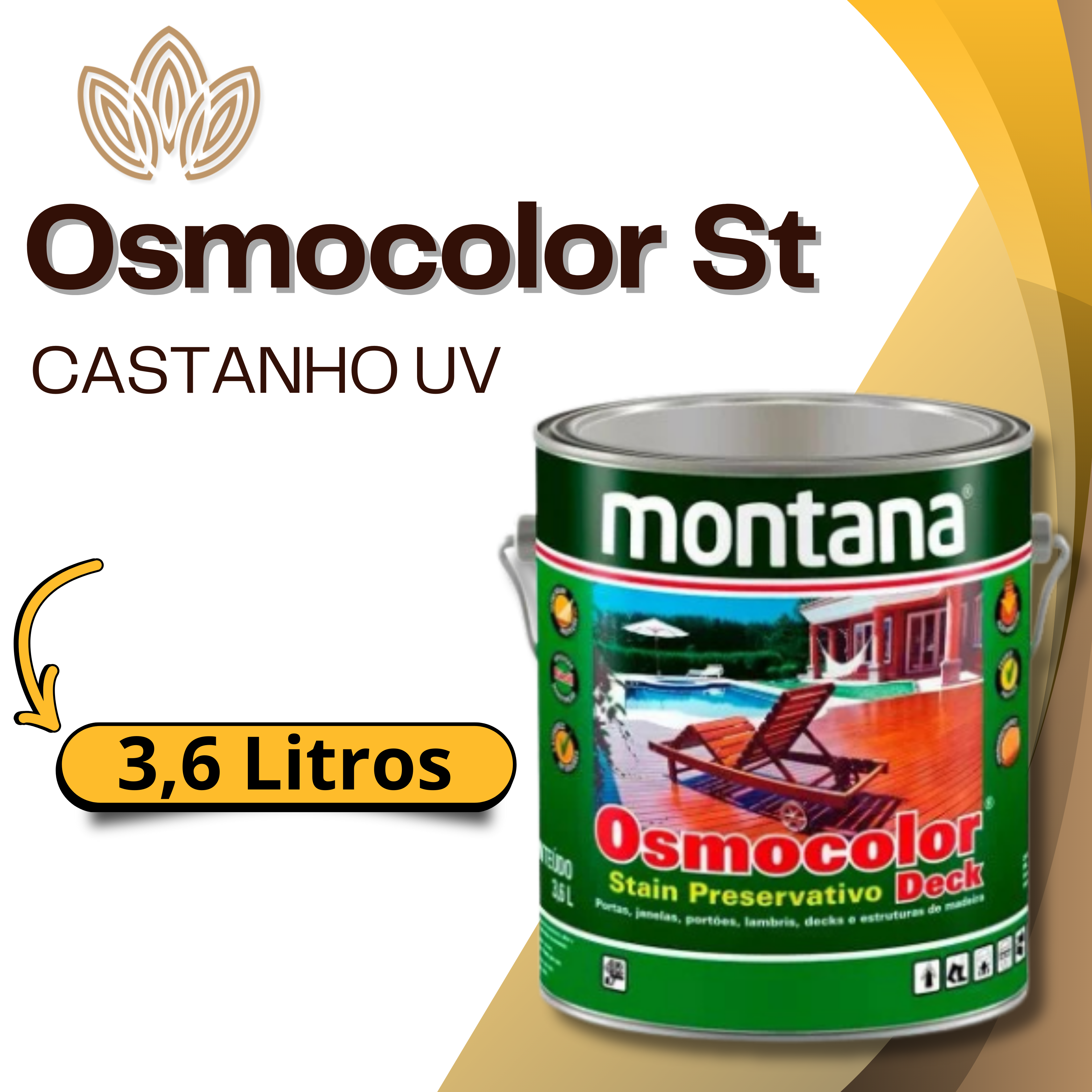 OSMOCOLOR ST CASTANHO UV DECK 3,6L