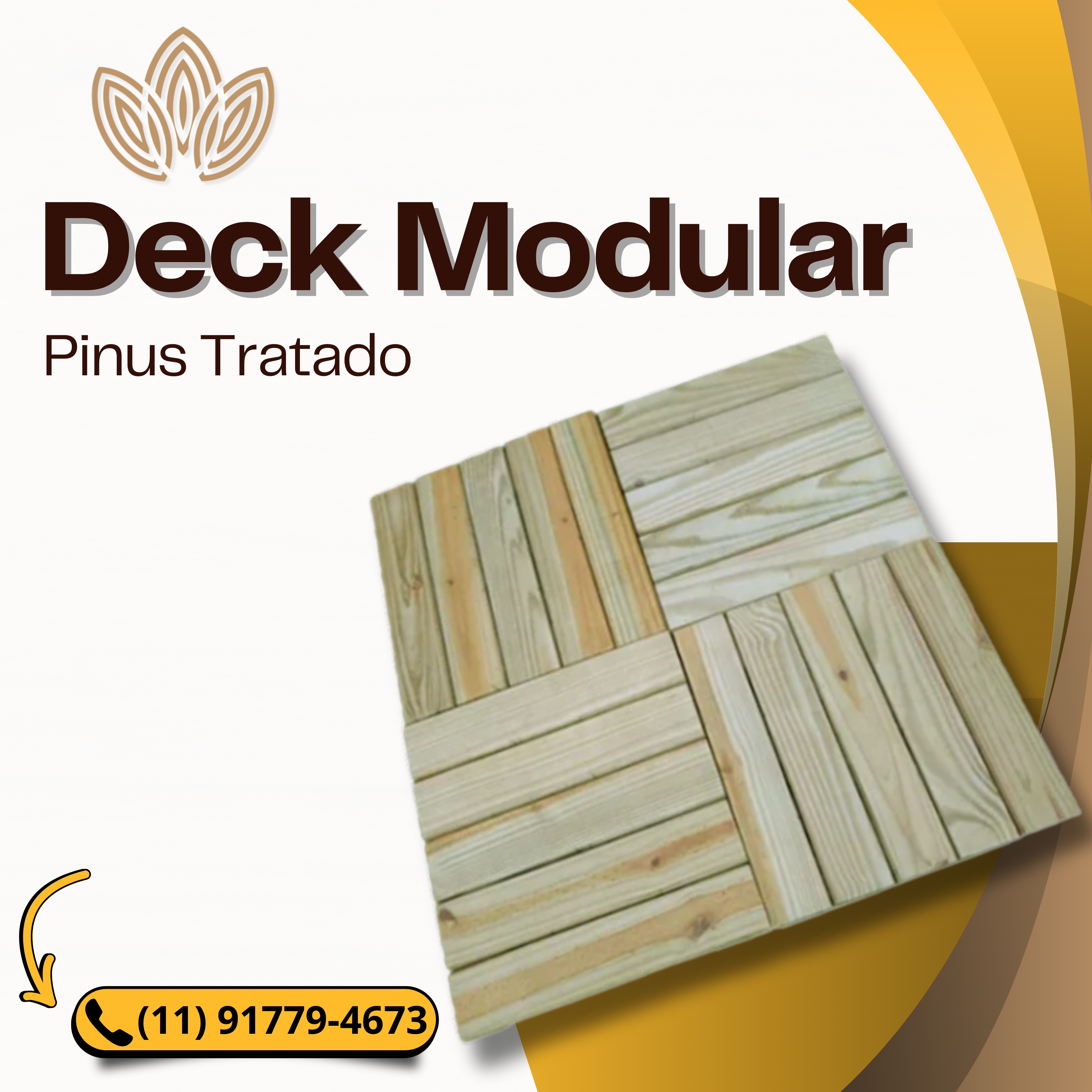Deck Modular de Pinus Tratado
