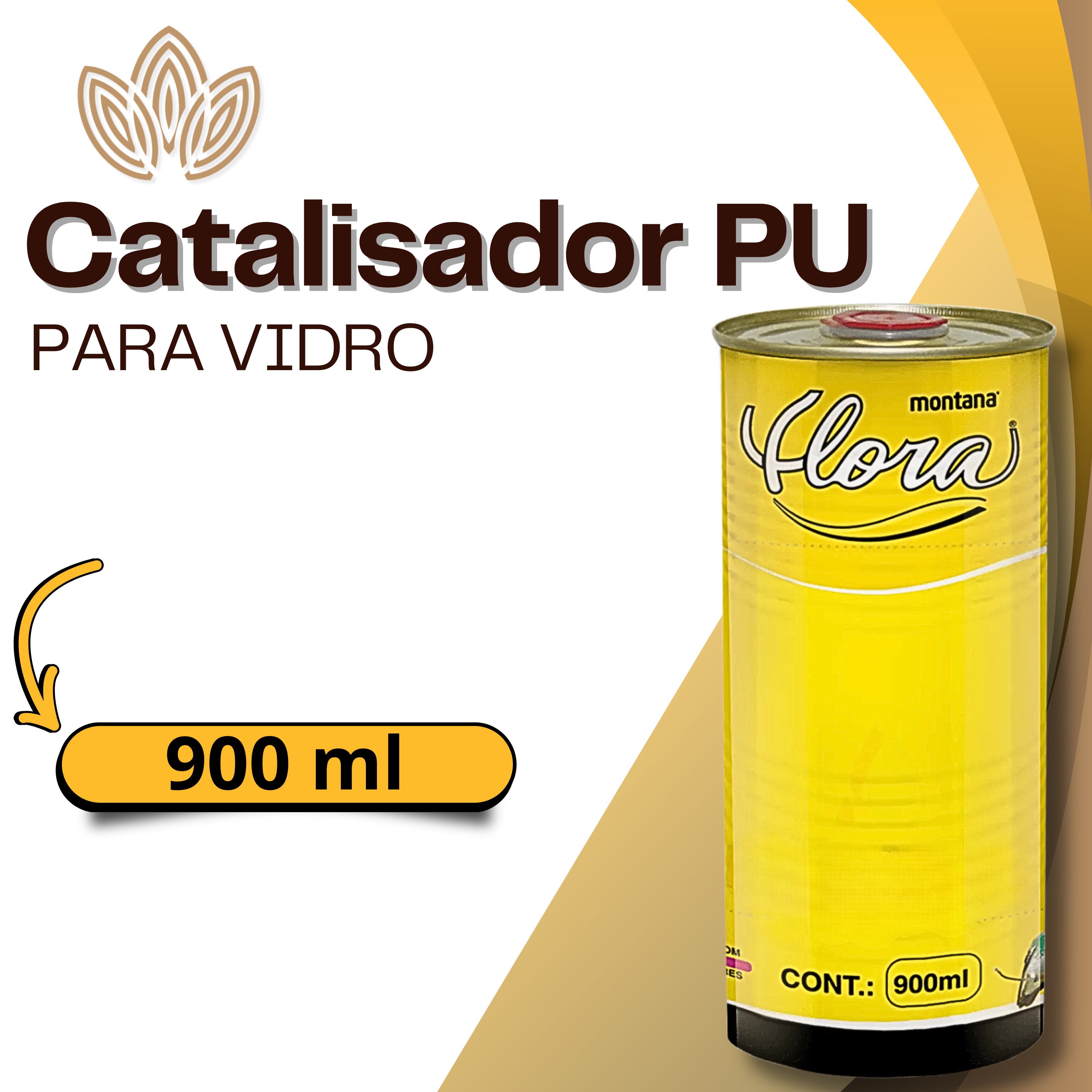 CATALISADOR PU PARA VIDRO 900ml