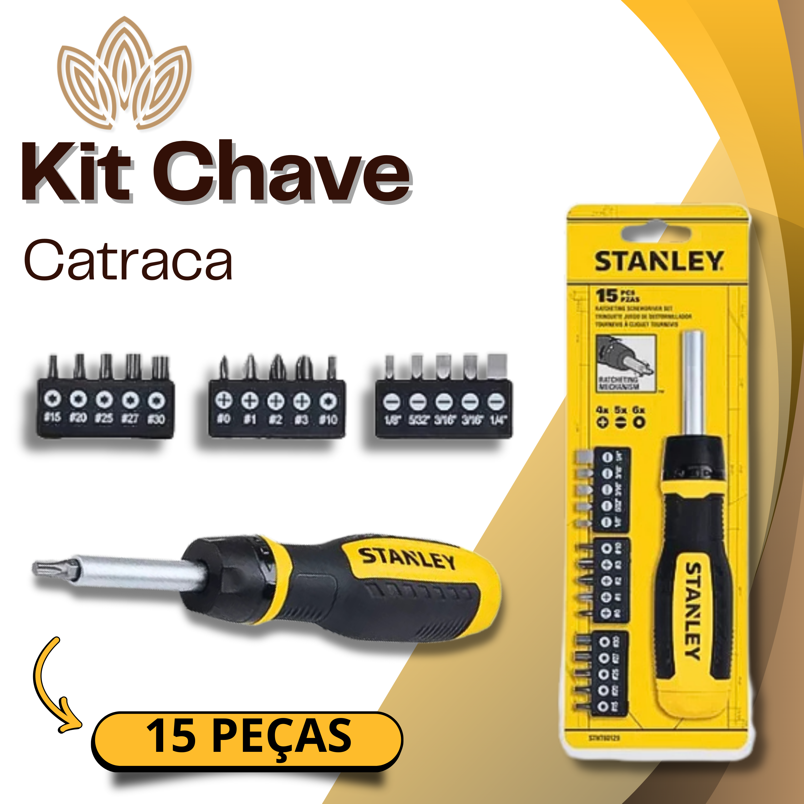 KIT CHAVE CATRACA 15 PEÇAS