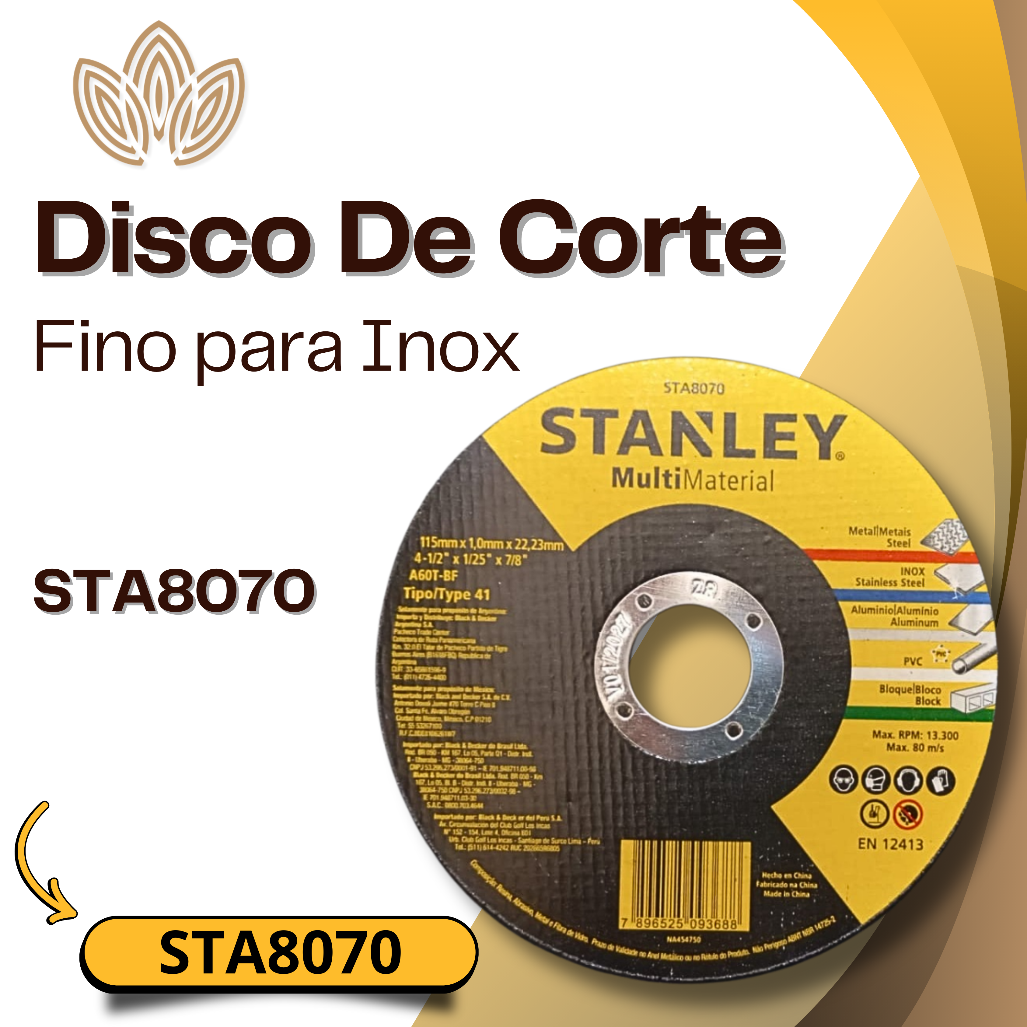 DISCO DE CORTE STA8070