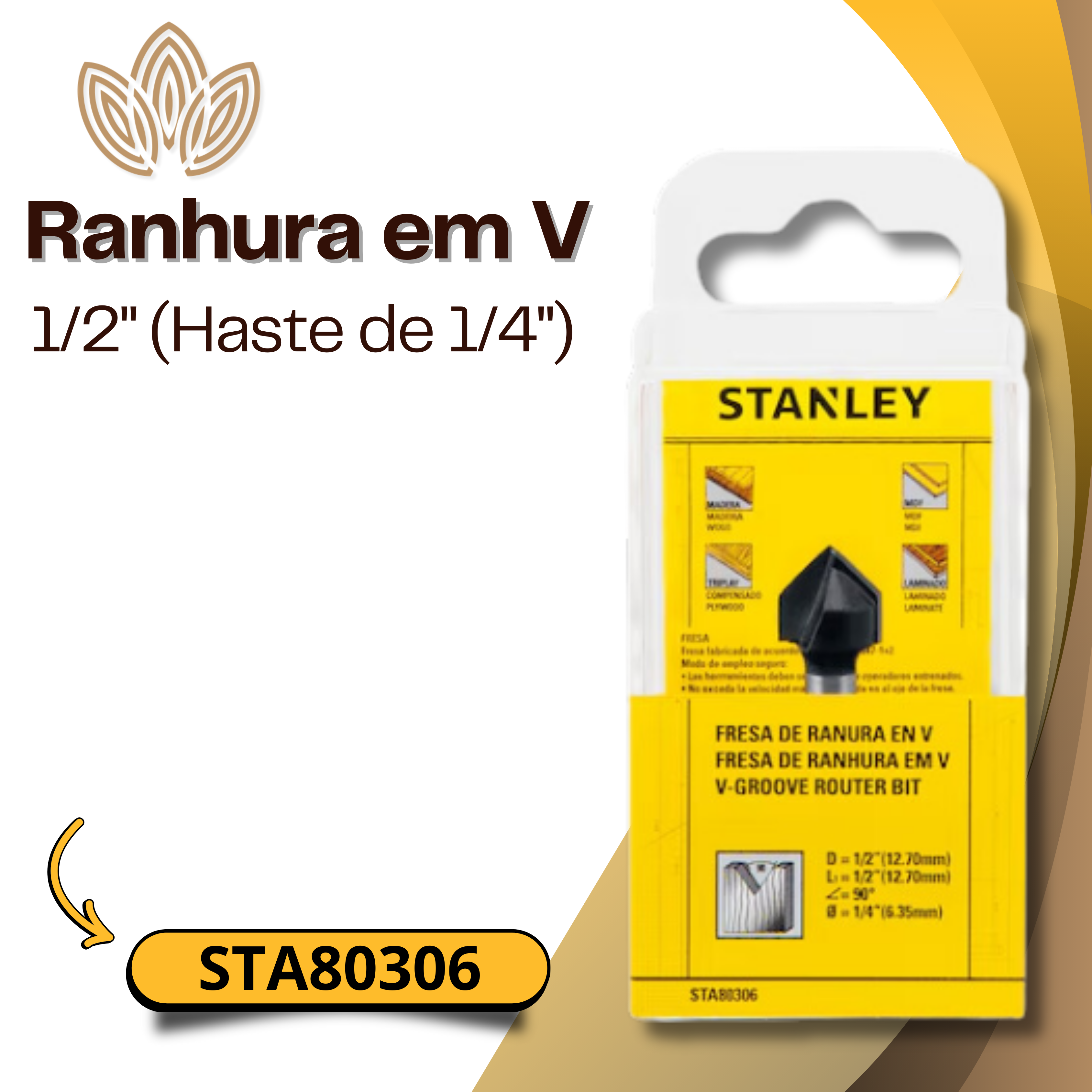 Ranhura em V STA80306