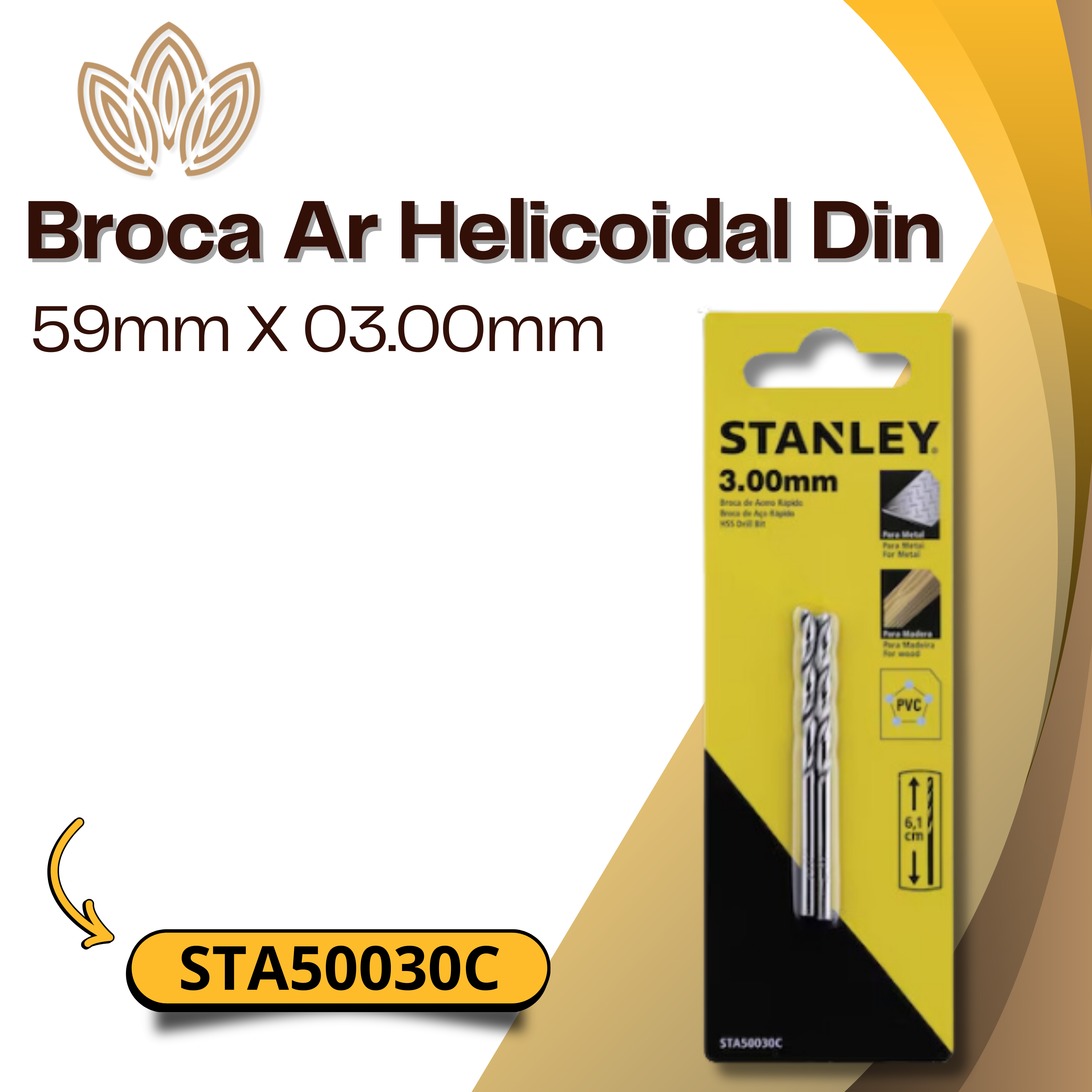 Broca Ar Helicoidal Din STA50030C