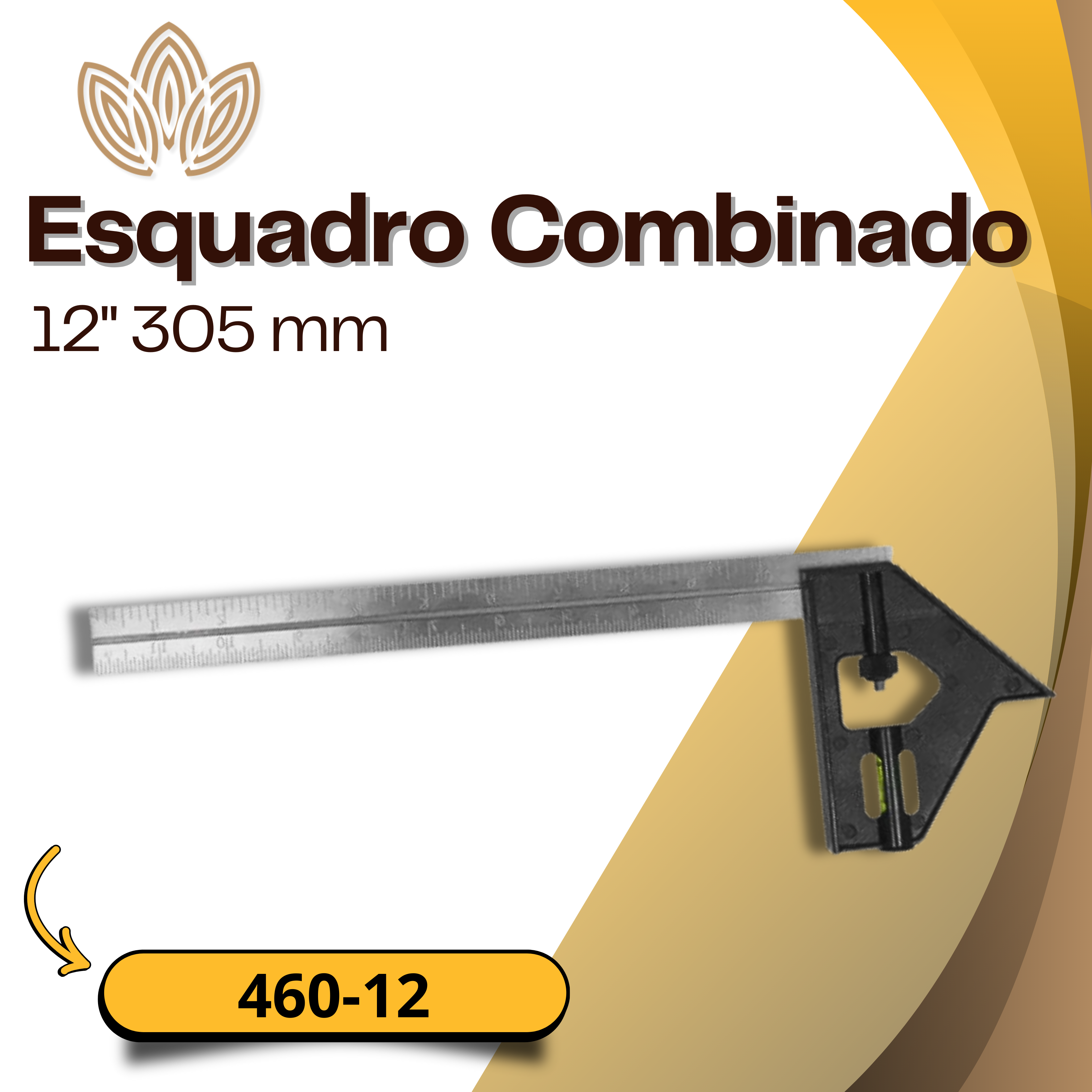 Esquadro Combinado 12" 305 mm 460-12