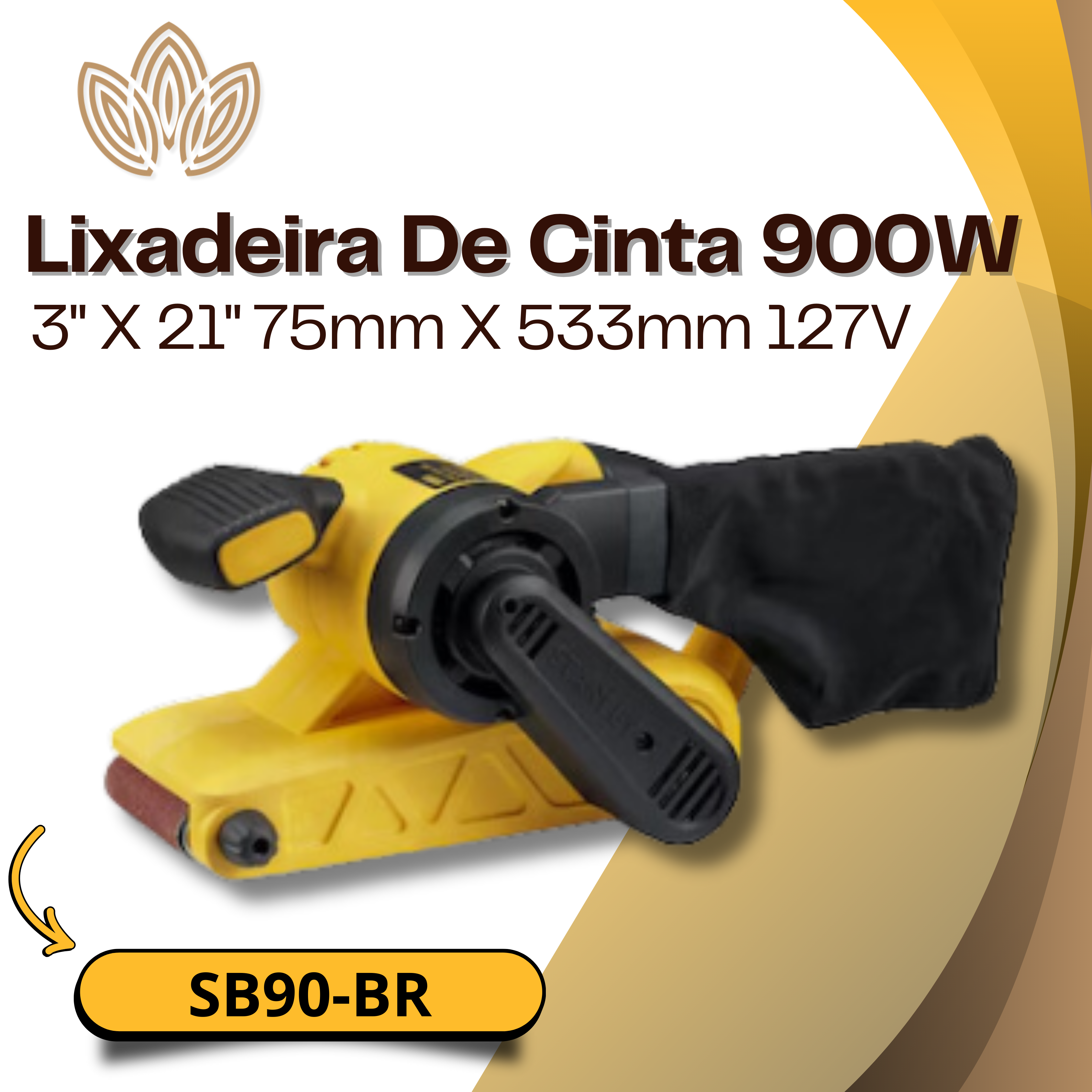 Lixadeira De Cinta 900W SB90-BR