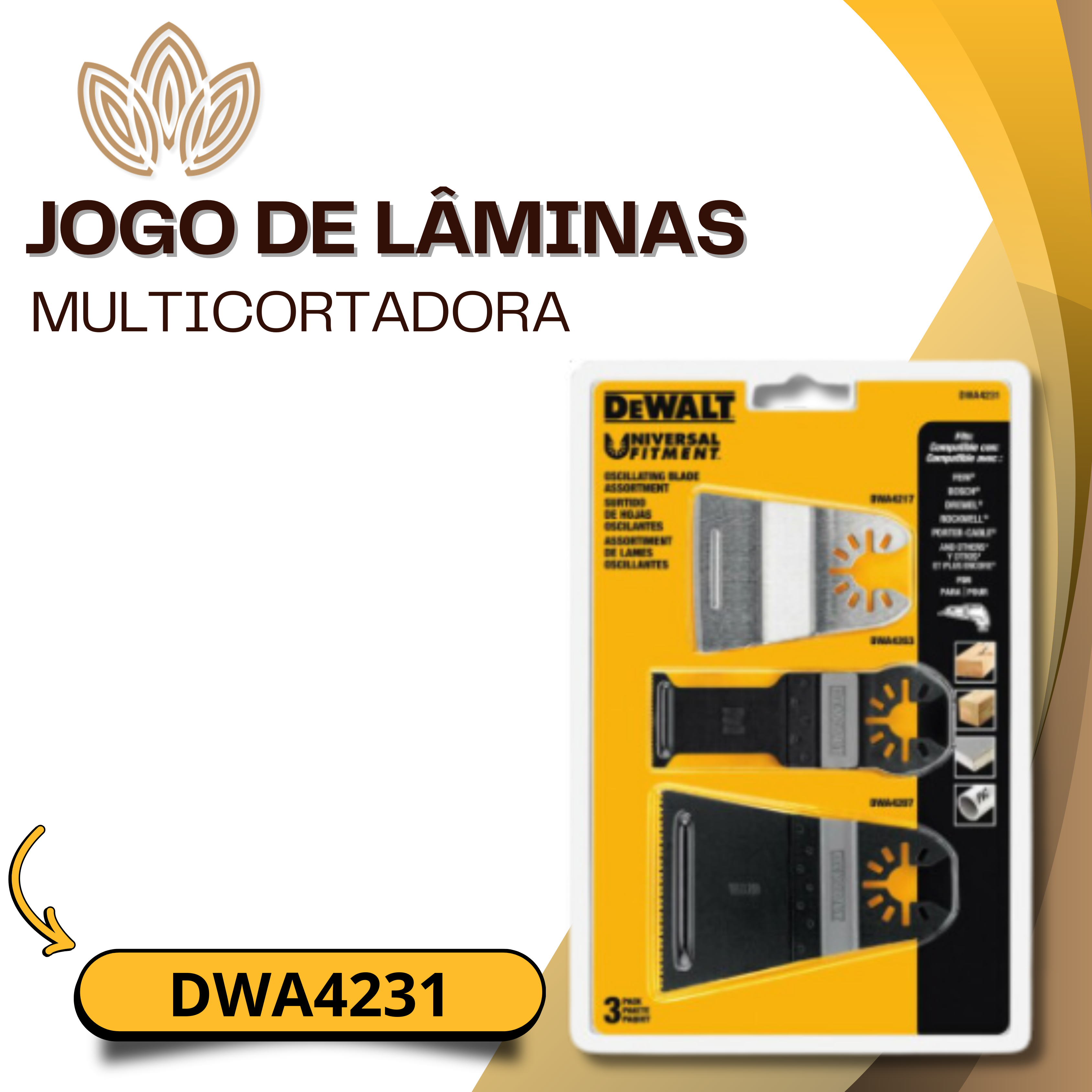 JOGO DE LÂMINAS MULTICORTADORA DWA4231