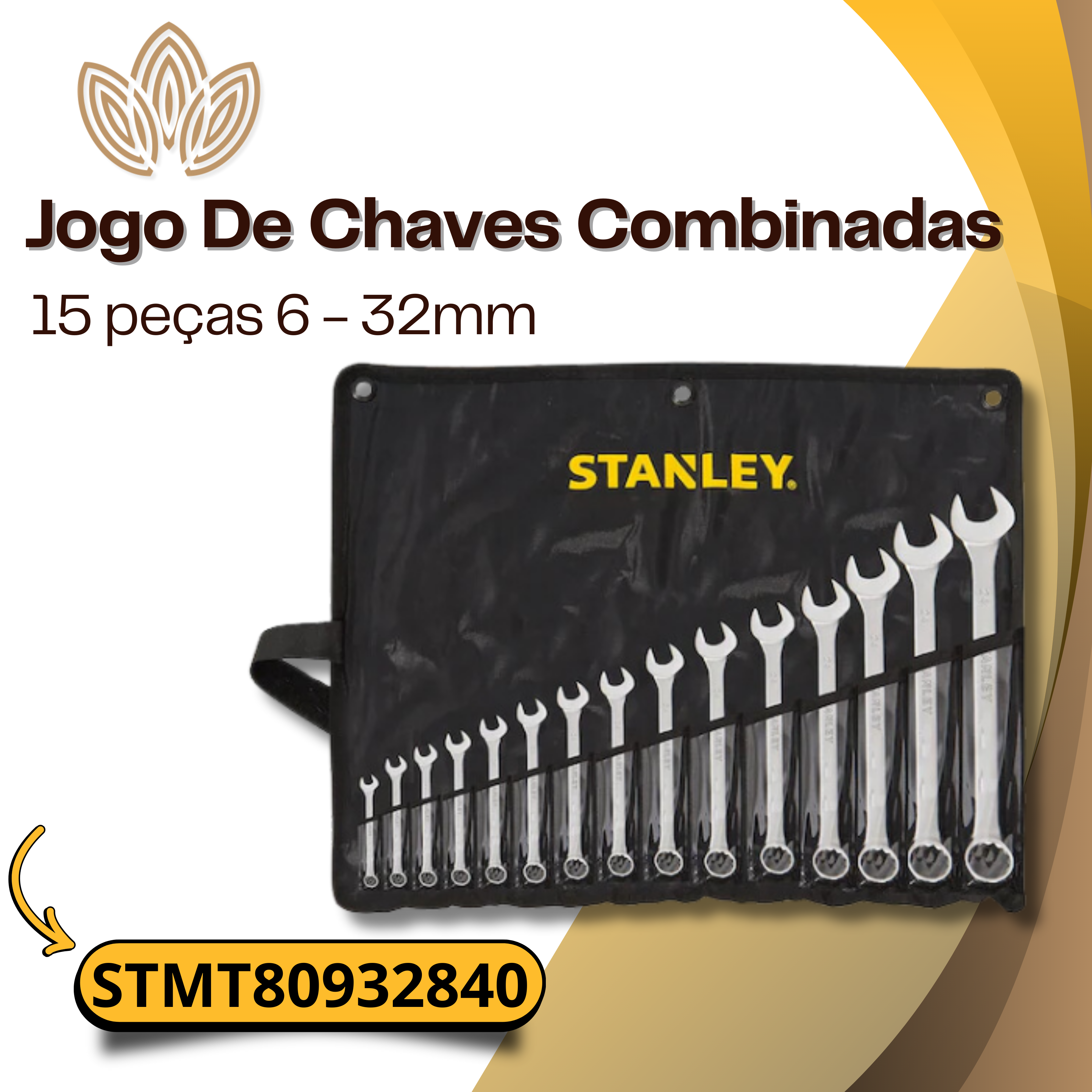 Jogo De Chaves Combinadas 15 peças 6 - 32mm STMT80932840
