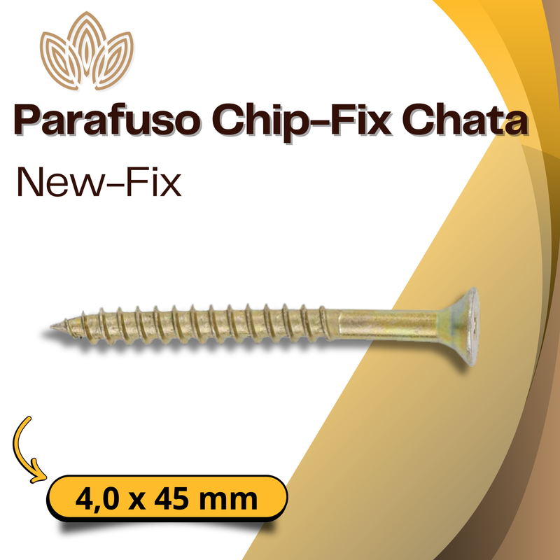 Parafuso Chip-Fix Chata New-Fix 4,0 x 45 mm