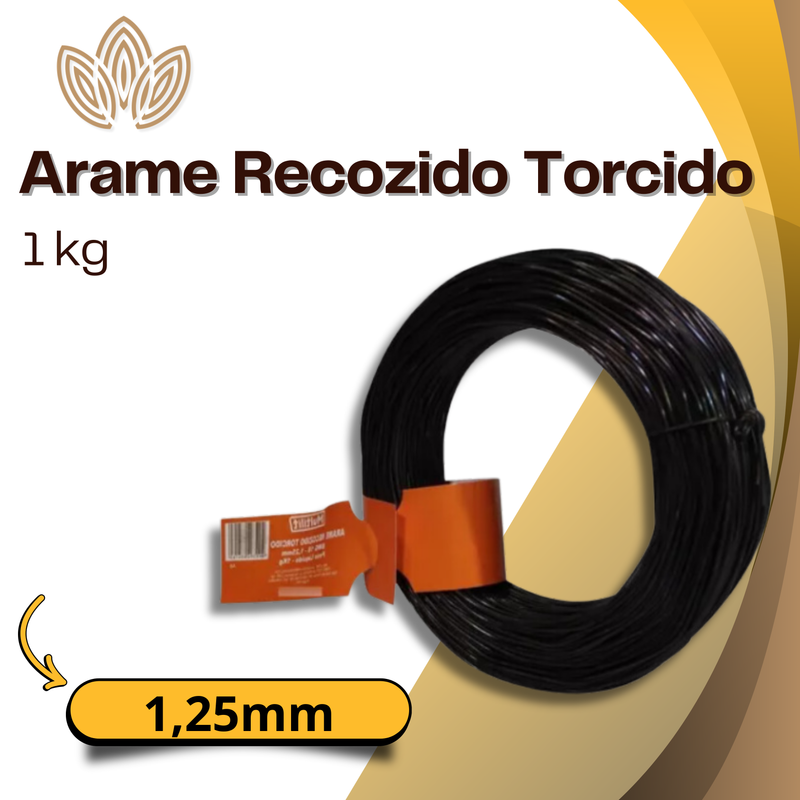 Arame Recozido Torcido 1,25mm