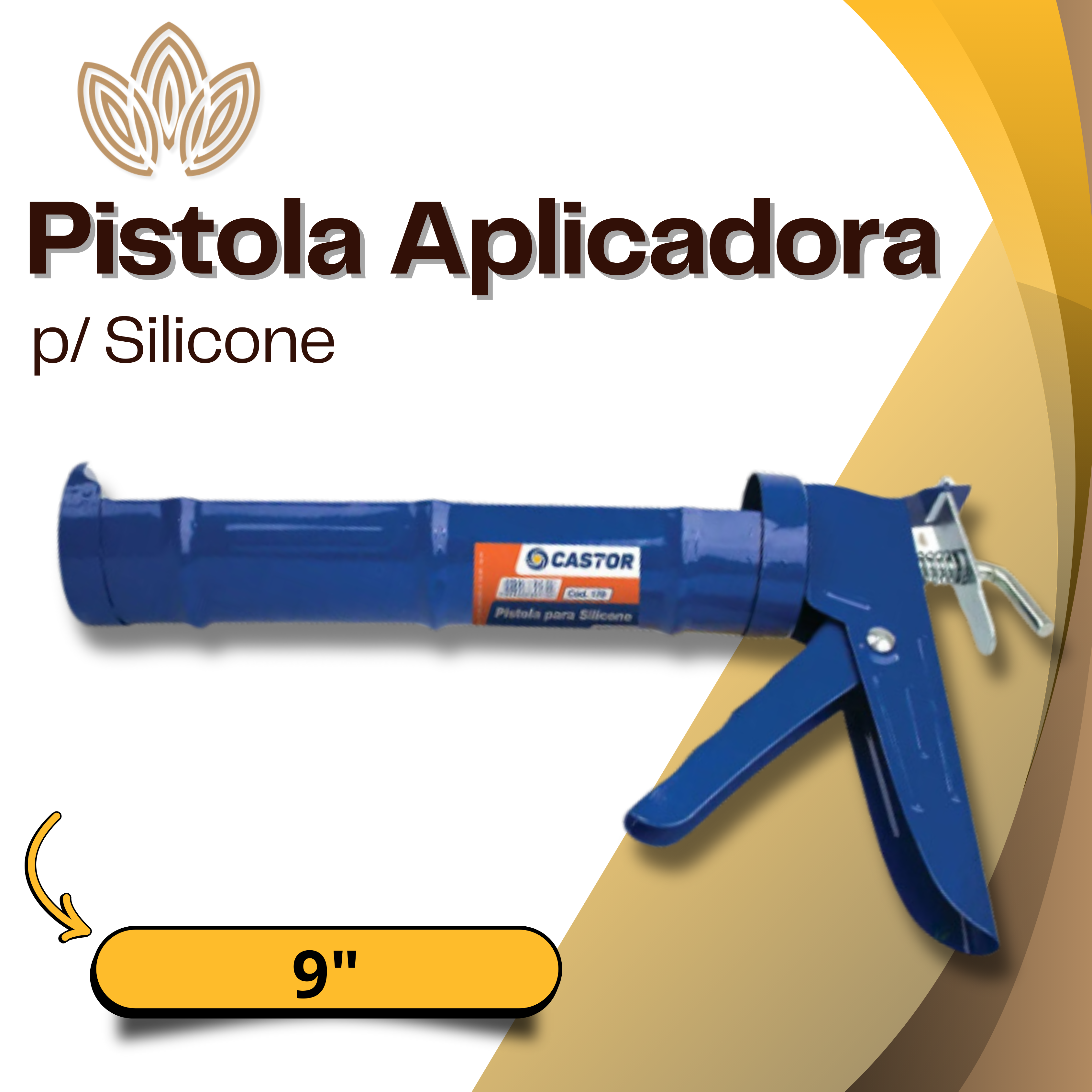 Pistola Aplicadora p/ Silicone 9"