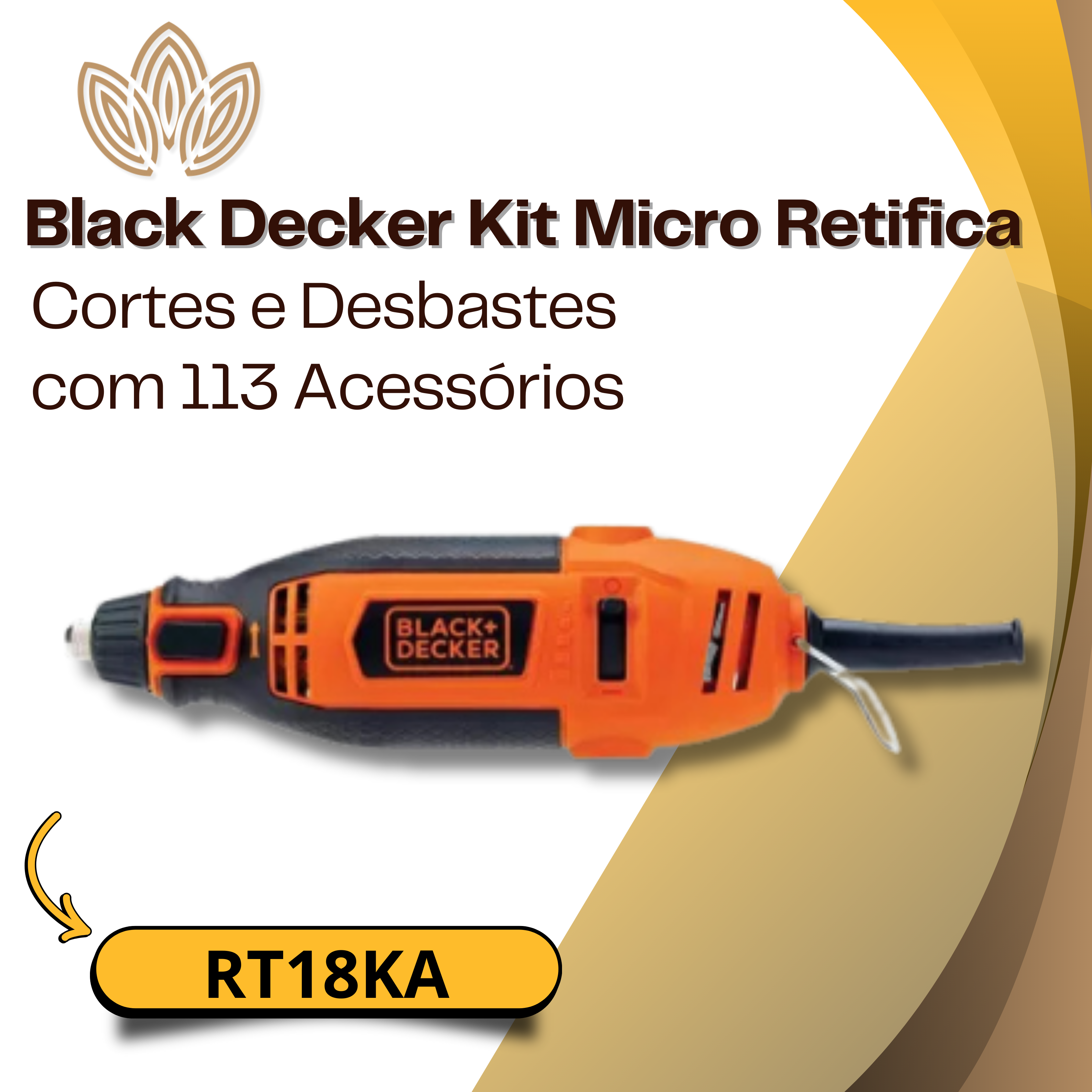 Black Decker Kit Micro Retifica 220V - RT18KA