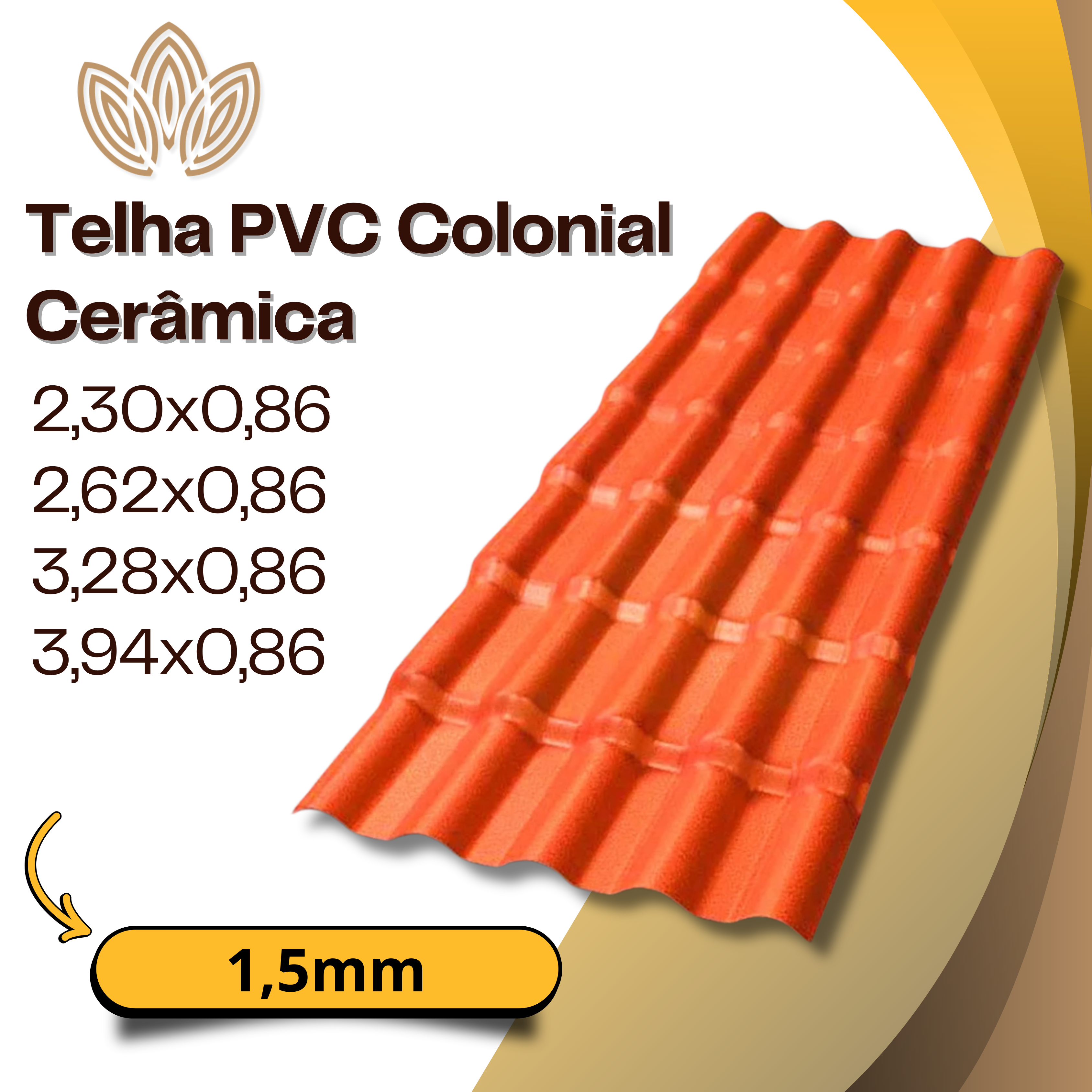 Telha PVC Colonial Cerâmica