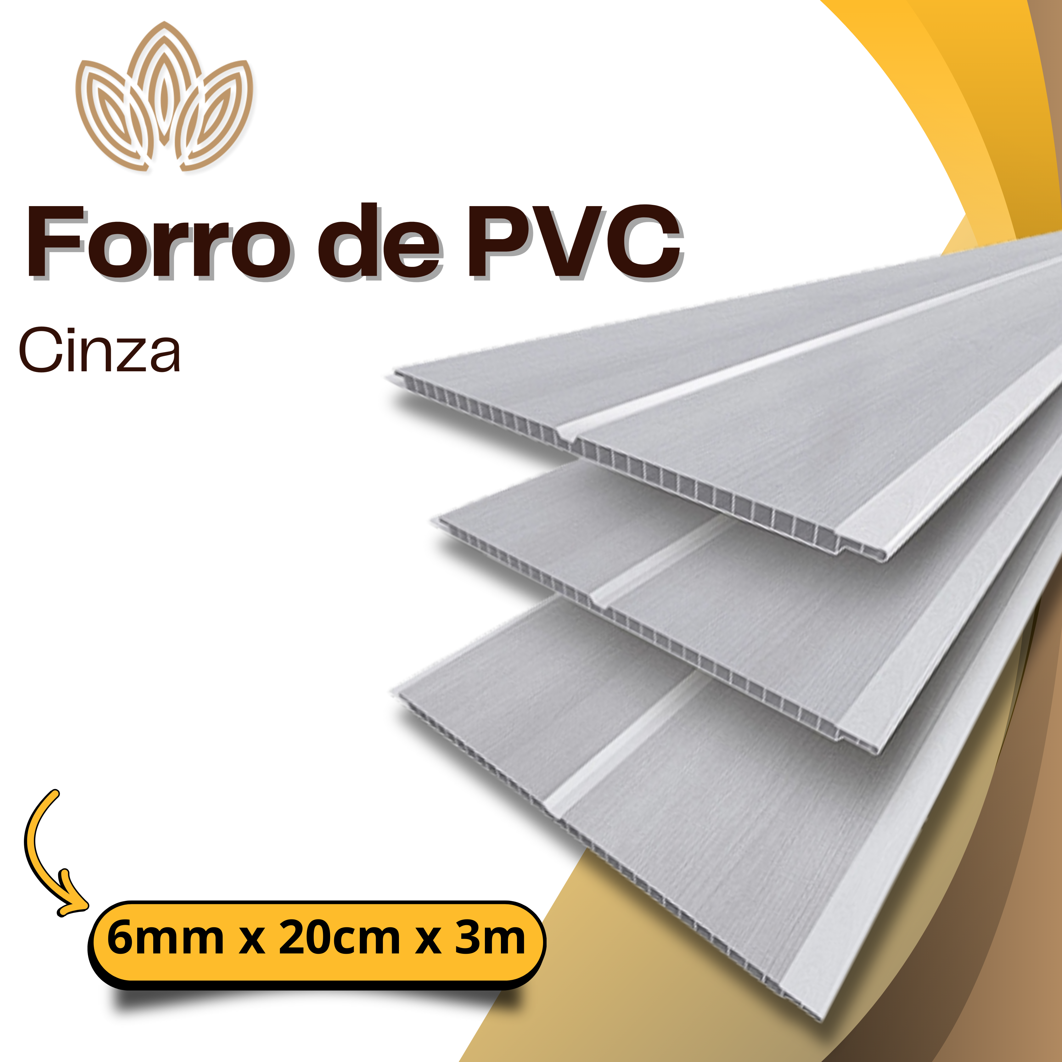 Forro de PVC Cinza