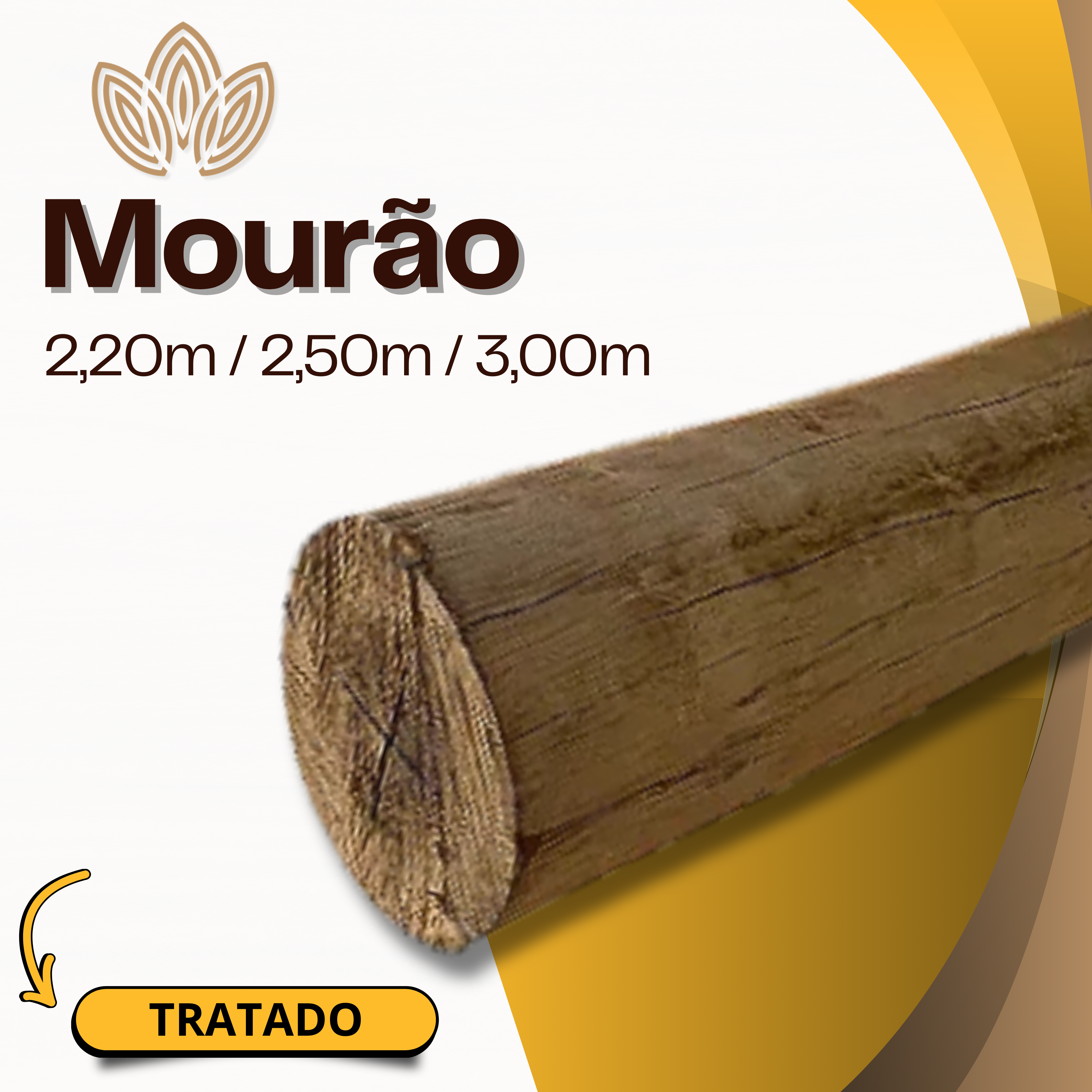 Mourões de Eucalipto Clone Tratado 06cm a 08cm