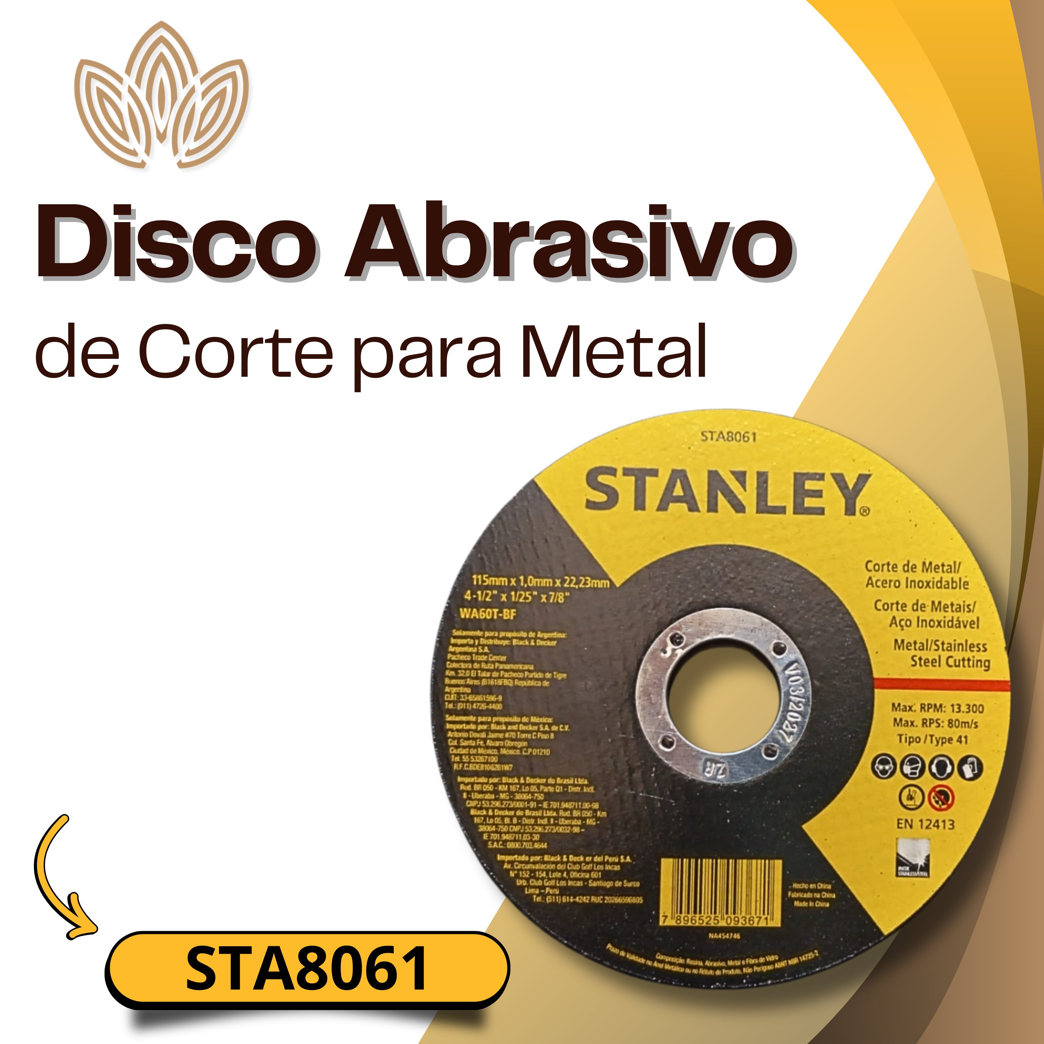 DISCO ABRASIVO STA8061